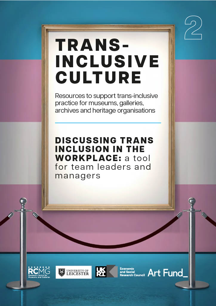 Cover page of "Trans-Inclusive Culture: Discussing trans inclusion in the workplace: a tool for team leaders and managers"